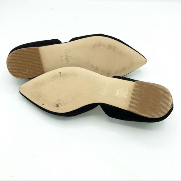Boden Black Suede Henrietta D'Orsay Ballet Flats - Picture 5 of 6